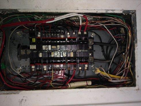 Federal Pacific Panel ( dangerous) before pic