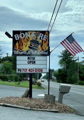 Here's the sign along Route 30