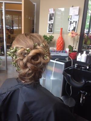 Client wedding up do