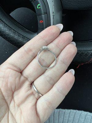 My ring before reshaping