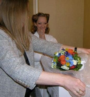 An amazing My Secret Garden bouquet on wedding day!