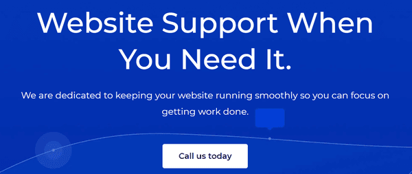 Website Support When You Need It!