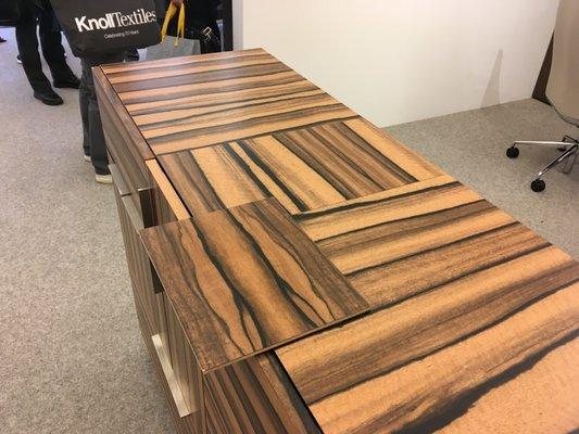 King Ebony credenza designed by Geiger. Wood supplied by Interwood Forest Products.