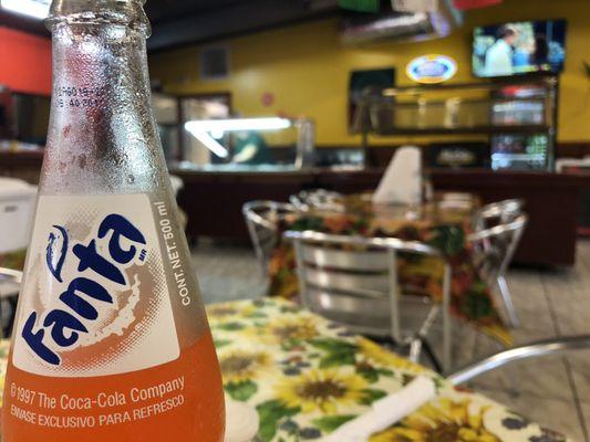 Fanta in a bottle - just like the taco stands near my grandmas house in Mexico.