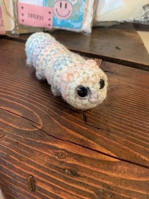 Crocheted Caterpillar by Textiles by Ash