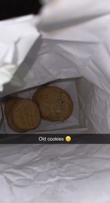 VERY disappointed.. hard old cookies . Shame on you