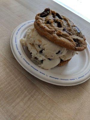 Coookiewich!  Warm cookies and ice cream...can't go wrong.