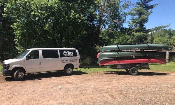 Oxbo Resort offering canoe rentals and shuttle service