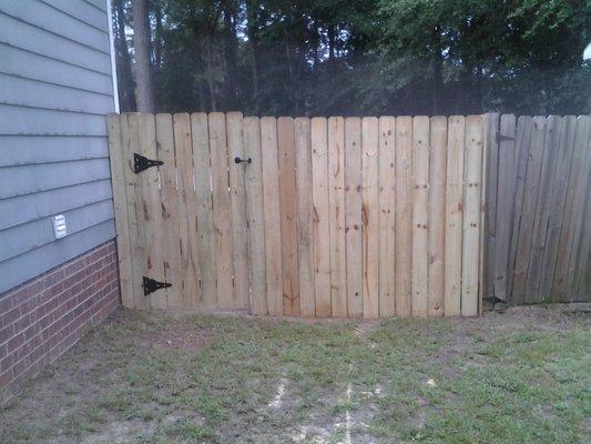 fence added to a side yard