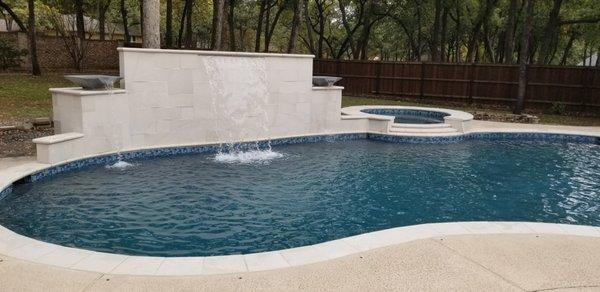 Added a large water feature focal point to this remodel