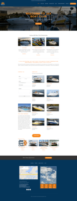 SquareSpace design for the Jacksonville Boat Club website.