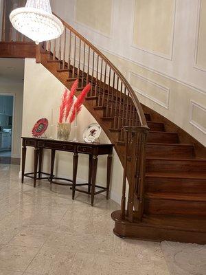 Spiral staircase flooring