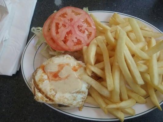 Egg Cheeseburger Deluxe.