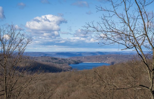 View of croton reservoir from top of turkey mountain