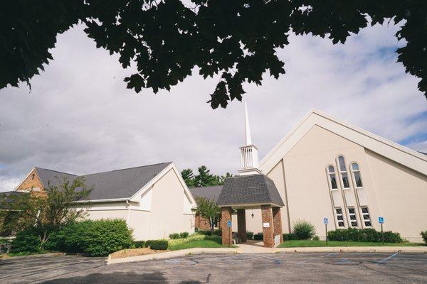 Our handicap-accessible entryway and parking lot