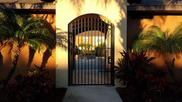 We also custom manufacture Aluminum security Gates.  We also have many options for drive way entry gates as well.