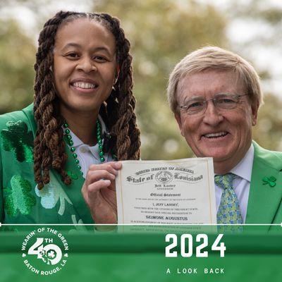 Basketball legend Seimone Augustus as the 39th Grand Marshal of the Wearin' of the Green Parade.