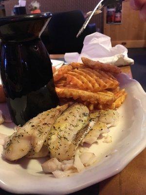 Broiled walleye