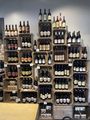 A very impressive locally sourced wine section