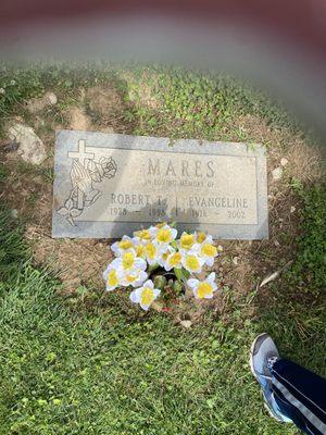 My best friend of now at rest with his parents waiting for his headstone