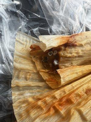 Molded tamales.