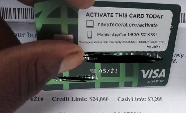 This customer qualified for a $24,000 credit limit on a  Navy Federal credit card