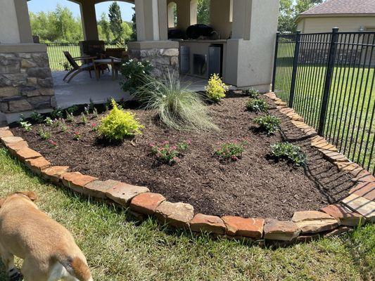 After - right side by outdoor kitchen