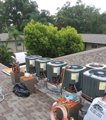 Condenser install for an apartment building !