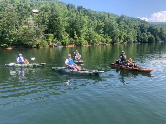 first time on a kayak for these folks, no sweat!