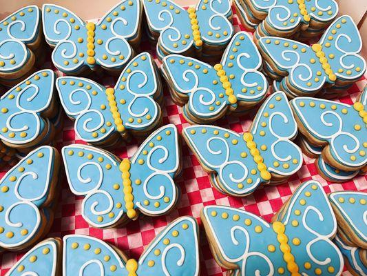 Butterfly cookies for a butterfly release.