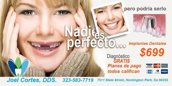 Make you appointment today, Mention our Yelp Web page and receivea 50% discount on your Treatment. 
 Free Consultation.