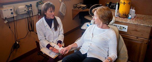 Maggie jahries with a patient