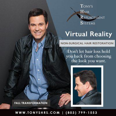 Virtual Reality Men's Non-surgical hair replacement solutions