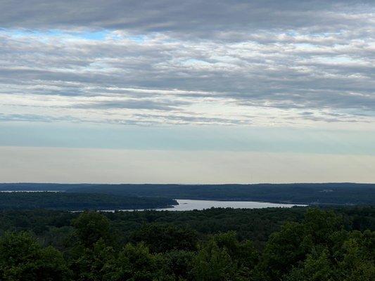 Overlooking the reservoir on a hike