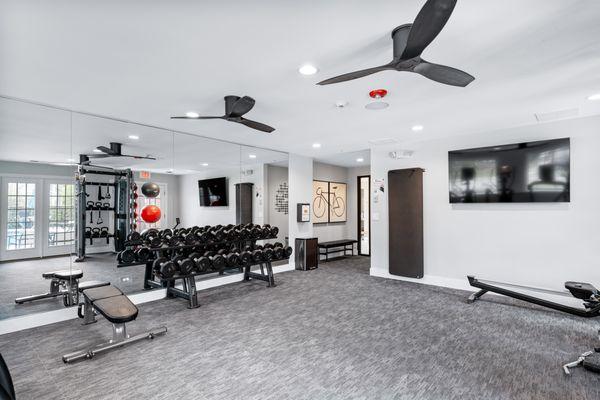 Windbrooke Crossing Fitness center with free weights