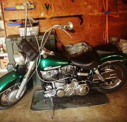 Totally redid my '55 harley after a wreck exactly how i wanted it!