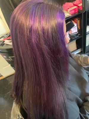 purple hair coloring