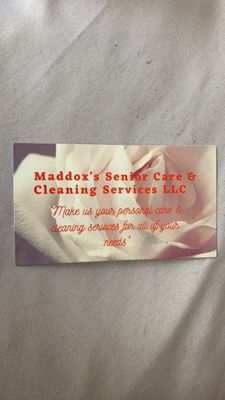 Maddox’s Senior Care & Cleaning Services