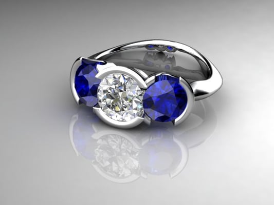 Jean's ring. Contemporary  custom remount.