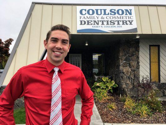 Dr. Coulson and his practice, located across the street from Dairy Queen.