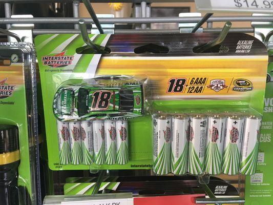 For a limited time get these batteries with #18 Interstate Nascar