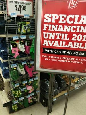 In case you need financing on those cute little john Deere socks