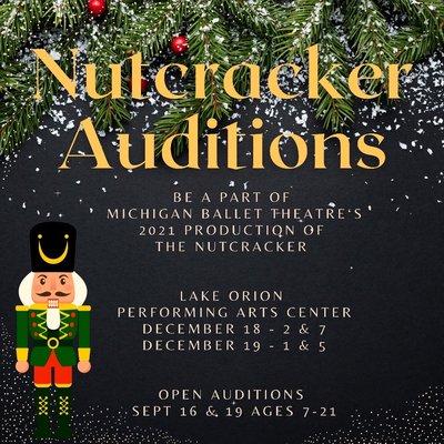 Nutcracker Auditions open to the metro Detroit dance community!