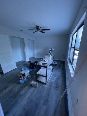 Flooring / fan / progress