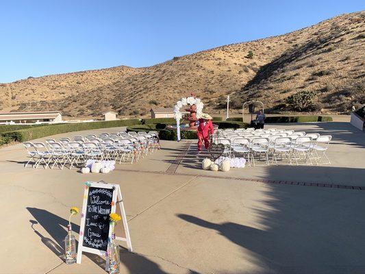 Outdoor location for a wedding Ceramony