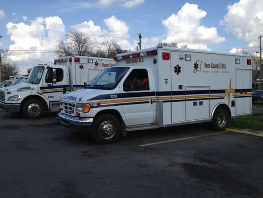 Two of their many Ambulances available for emergency and non-emergency medical transports.