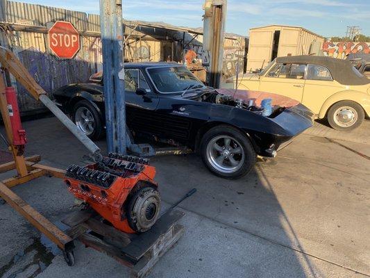 1964 Chevy corvette. New race motor was installed and dialed in by joe. (Correcting another shops mistakes)