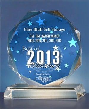 Pine Bluff Self Storage is a Five Time Award Winner for Best in Salisbury, MD