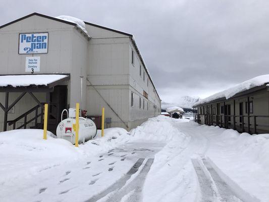 Valdez, Alaska -  Peter Pan Seafood employee accommodations (dorm and cafeteria mess hall)