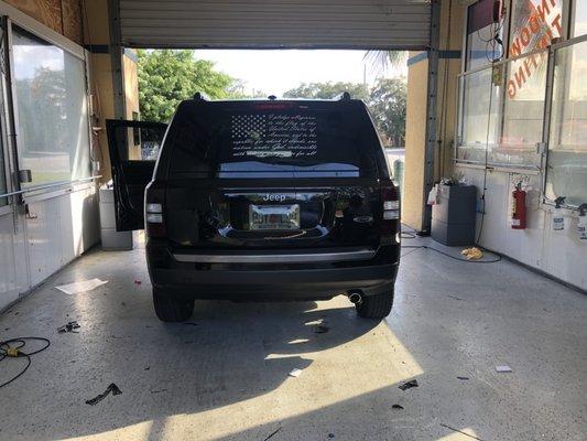 Mike tinted my tail lights. They came out beautiful! This company has done 3 of our Jeeps already.
  I will always stay a loyal customer!!!